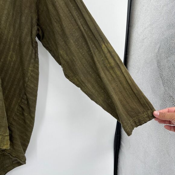 Yasuko Kurisaka Jacket Textured Hand Woven Fiber O/S Lagenlook Tweed - Picture 4 of 12